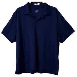 Saddlebred Comfort Performance Big & Tall 2X Men's Polo Shirt Blue Golf Outdoors